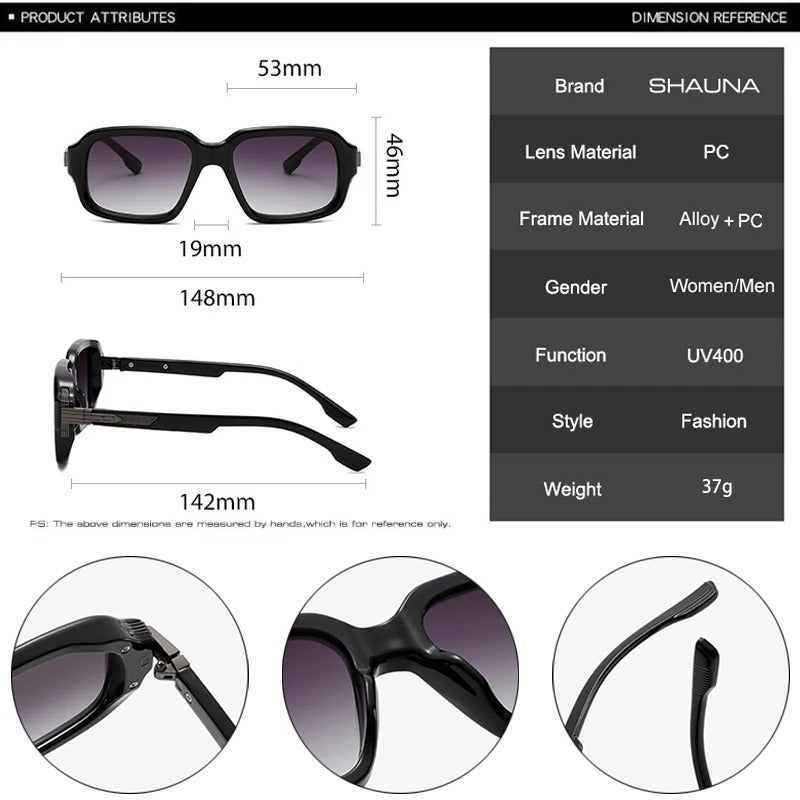 Óculos de Sol UV+ Feminino Gradiente - Loovo Shauna