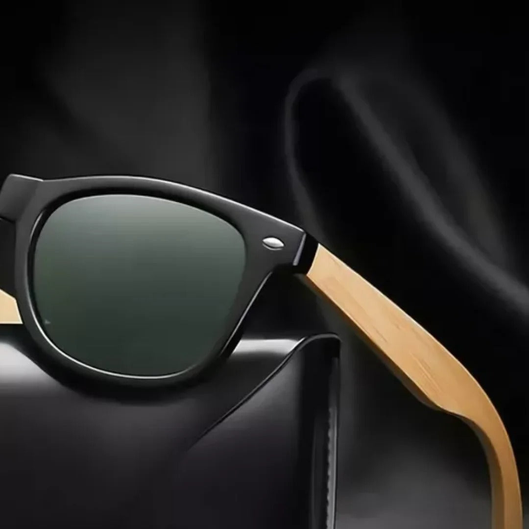 Óculos de Sol Masculino Unissex Madeira Bambu Minimalista - Hocca