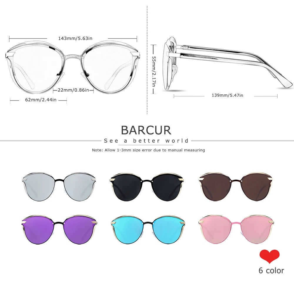 Óculos de Sol Feminino UV+ Polarizado - Sense Barcur