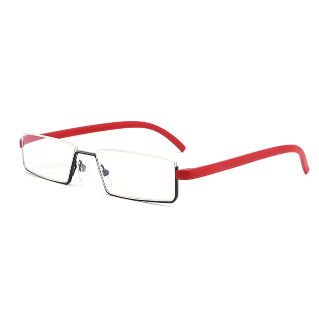 Óculos de Grau Para Leitura de Metal Compacto Lente Quadrada - RT Lens óculosoculos Resistente a riscosoculos Anti-reflexoóculos clássicoóculos de grauóculos de metalóculos para leituraóculos pretoóculos retangularóculos de bolsoóculos compacto