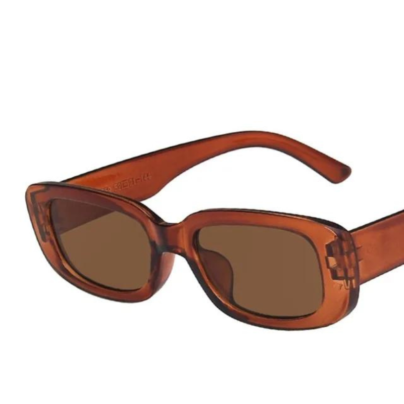 Óculos de Sol UV+ Femininos em Retângulo Pequeno - Lewisie  óculos vintageóculos retrôóculos pretoóculos para sairóculos lente coloridaóculos femininoóculos fashionistaóculos de luxoóculos coloridoóculosuv400UV+Proteção UVPolarizadooculos Resistente a riscosoculos de soloculos Anti-reflexolentes uv