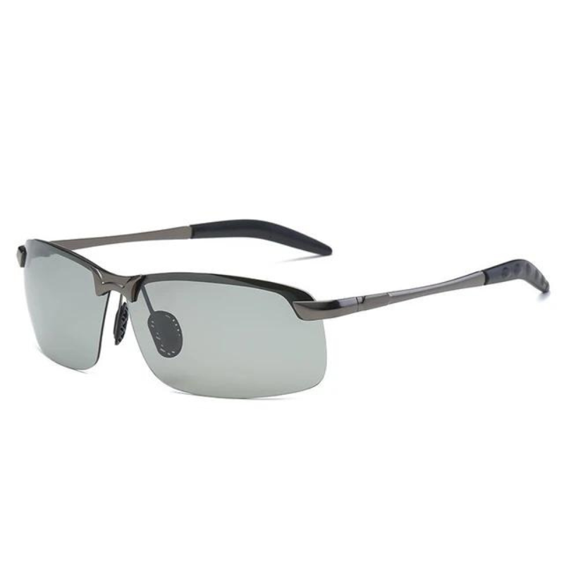 Óculos de Sol UV+ Masculino de Metal Polarizado Photocromático - Poliglass óculos pretoóculos prateadoóculos para sairóculos militaróculos masculinoóculos estilo pilotoóculos de passeioóculos de metalóculosuv400UV+Proteção UVPolarizadooculos Resistente a riscosoculos pilotooculos de soloculos Anti-reflexolentes uvlentes transitions