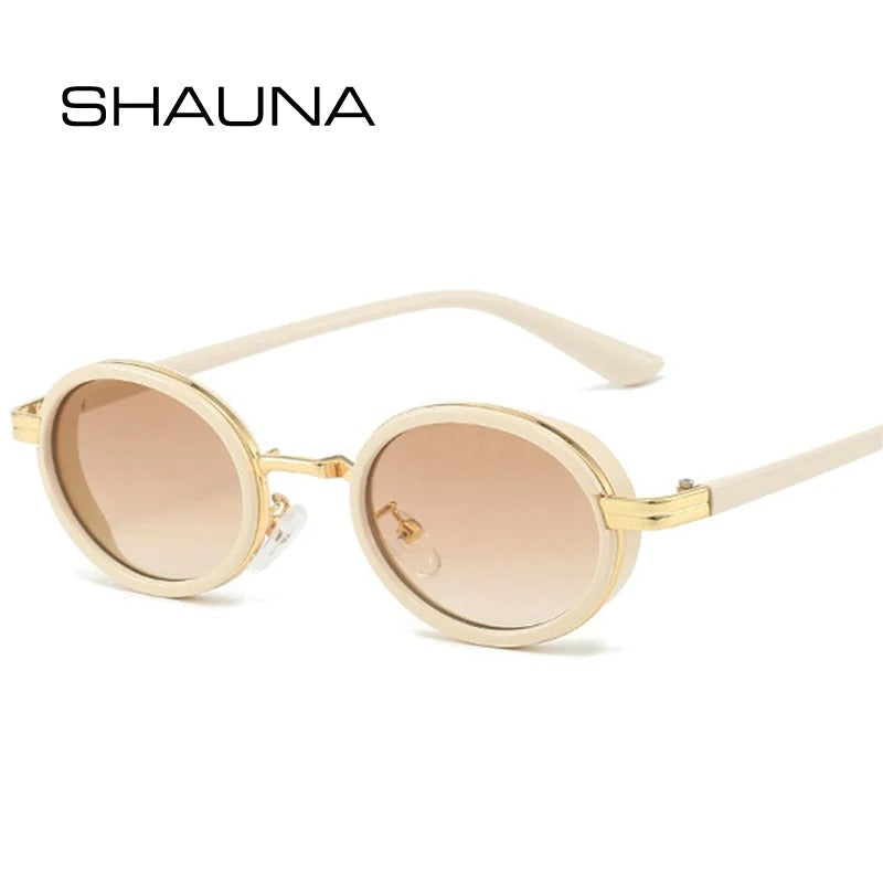 Óculos de Sol UV+ Unissex Oval Vintage - Onix Shauna