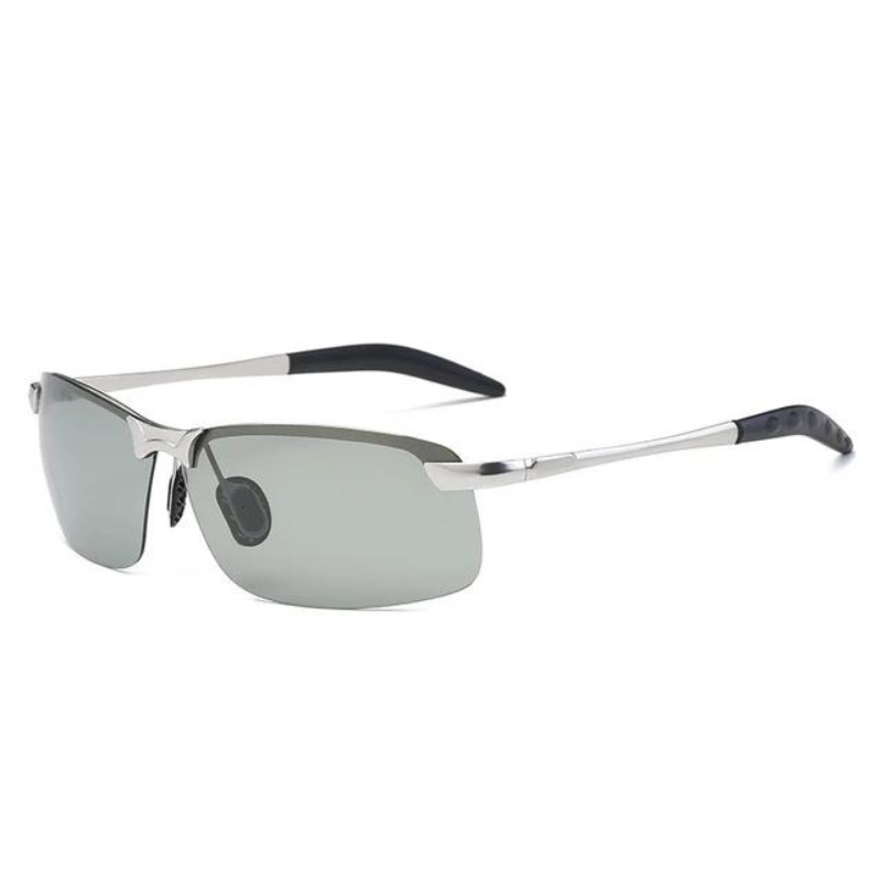Óculos de Sol UV+ Masculino de Metal Polarizado Photocromático - Poliglass óculos pretoóculos prateadoóculos para sairóculos militaróculos masculinoóculos estilo pilotoóculos de passeioóculos de metalóculosuv400UV+Proteção UVPolarizadooculos Resistente a riscosoculos pilotooculos de soloculos Anti-reflexolentes uvlentes transitions