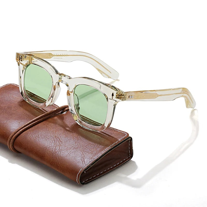 Óculos de Sol UV+ Unissex Lente Quadrada Clássico e Vintage - Doha