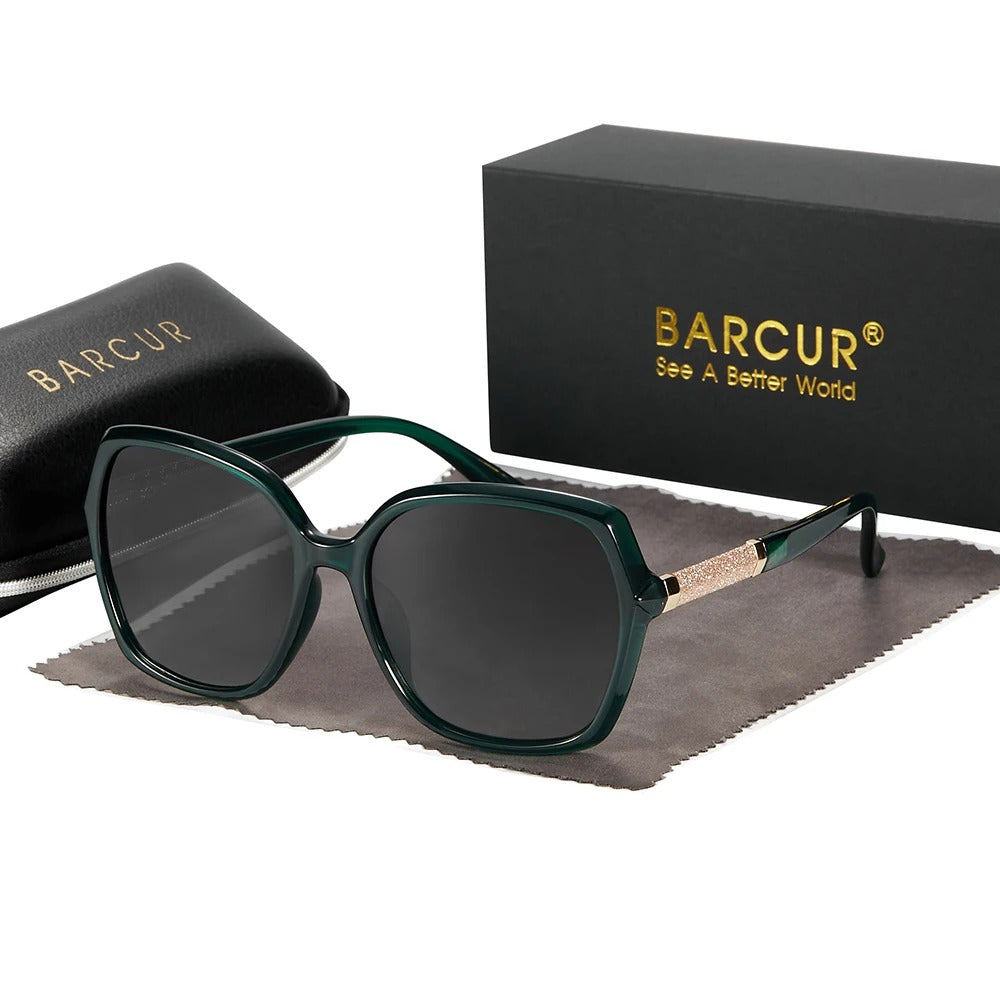Óculos de sol UV+ Feminino Polarizado Lente Grande - Louise Barcur