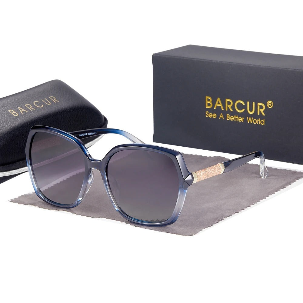 Óculos de sol UV+ Feminino Polarizado Lente Grande - Louise Barcur