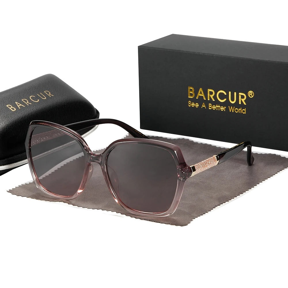 Óculos de sol UV+ Feminino Polarizado Lente Grande - Louise Barcur