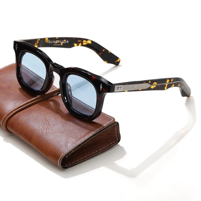Óculos de Sol UV+ Unissex Lente Quadrada Clássico e Vintage - Doha