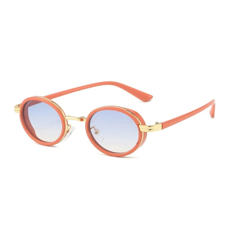 Óculos de Sol UV+ Unissex Oval Vintage - Onix Shauna
