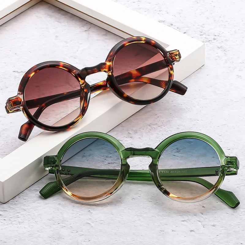 Óculos de Sol UV+ Unissex Lente Redonda Retrô - Vollare Shauna