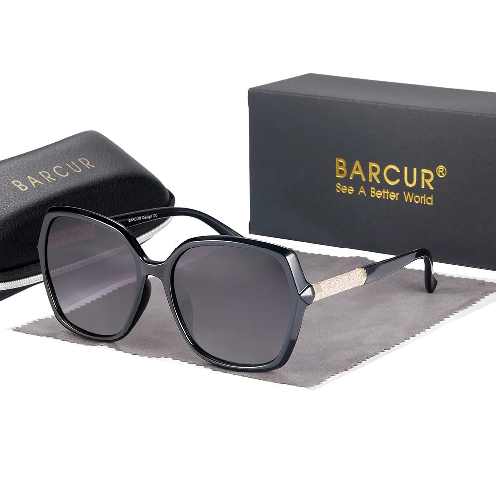 Óculos de sol UV+ Feminino Polarizado Lente Grande - Louise Barcur