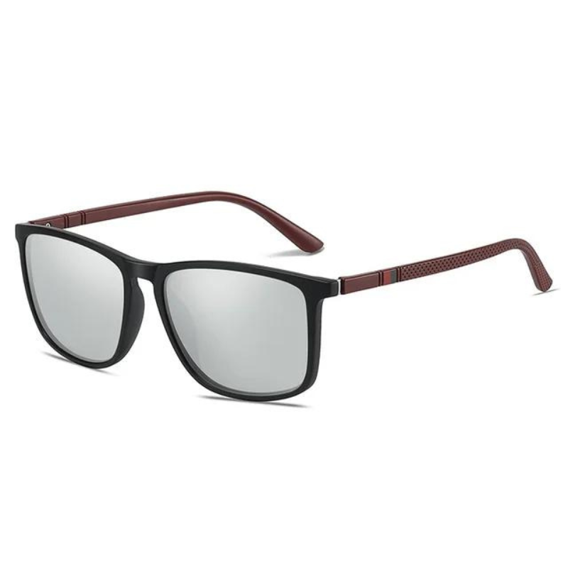 Óculos de Sol UV+ Víntage de Luxo com Anti Reflexo Polarizado - Khour óculos vintageóculos retrôóculos pretoóculos prateadoóculos modernoóculos de passeioóculos clássicoóculos azul masculinoóculos armação finaóculosuv400UV+Proteção UVPolarizadooculos Resistente a riscosoculos pilotooculos de soloculos Anti-reflexolentes uvLentes de policarbonat