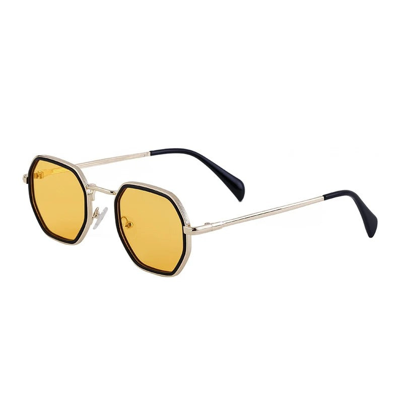 Óculos de Sol UV+ Unissex Hexágono em Metal - Cartier Shauna