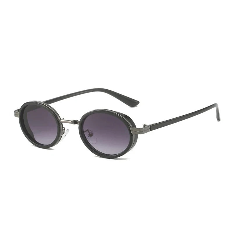Óculos de Sol UV+ Unissex Oval Vintage - Onix Shauna