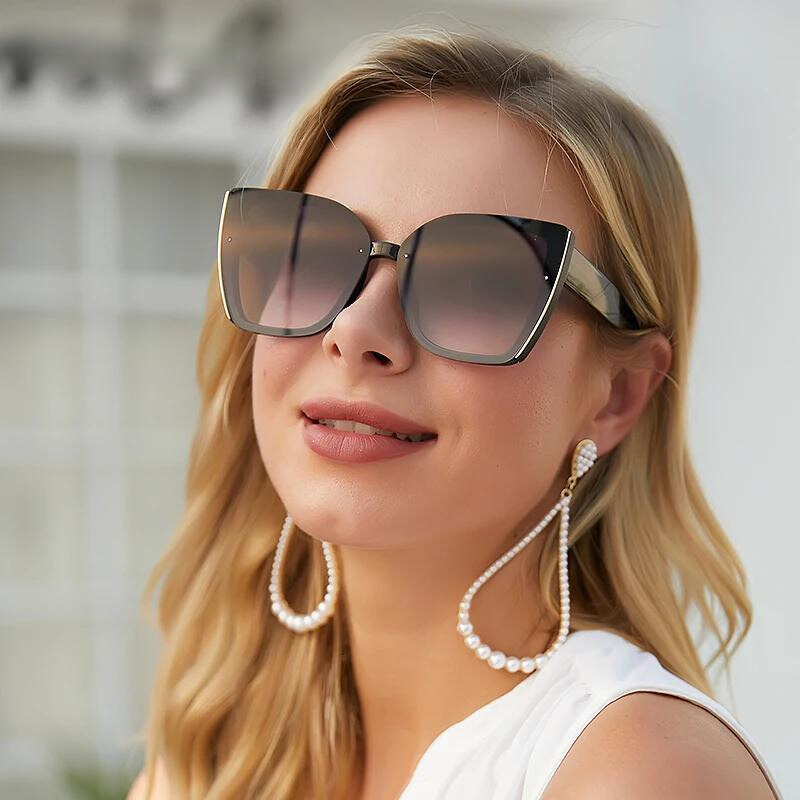 óculos retrôóculos quadradoóculos para sairóculos modernoóculos lente quadradaóculos lente coloridaóculos futuristaóculos fashionistaóculos de verãoóculos de luxoóculosuv400UV+Polarizadooculos Resistente a riscosoculos de soloculos Anti-reflexolentes uv