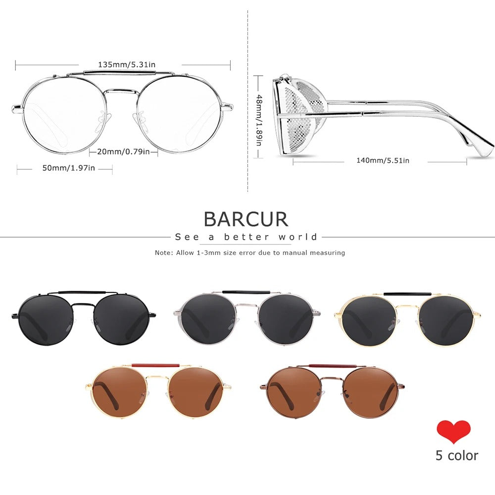Óculos de Sol UV+ Unissex Vintage - Arizon Barcur