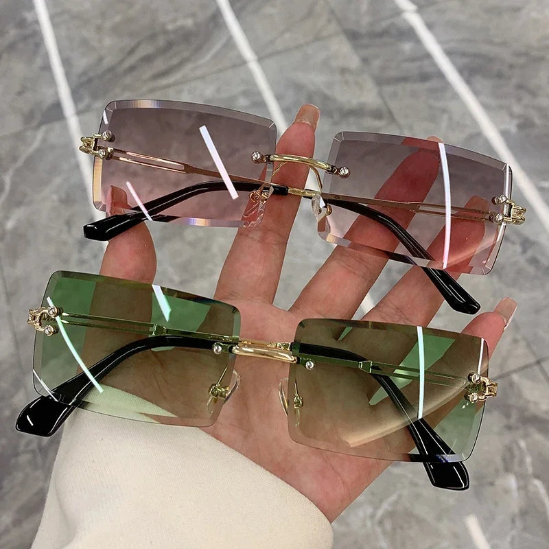 Óculos de Sol UV+ sem Moldura Gradiente em Metal Armação Fina - Summit óculos vintageóculos retangularóculos quadradoóculos lentes coloridasóculos lente quadradaóculos lente coloridaóculos fashionistaóculos douradoóculos de verãoóculos de passeioóculos de luxoóculos armação finaóculosuv400UV+Proteção UVPolarizadooculos Resistente a riscosoculos de soloculos Anti-reflexo
