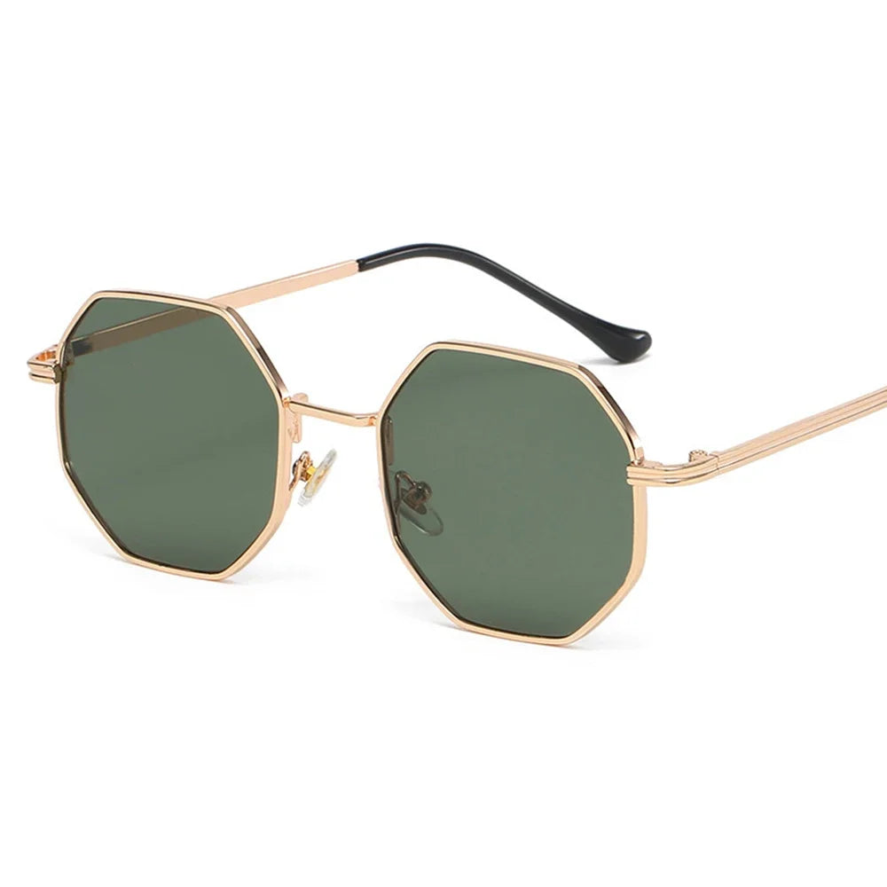 Óculos de Sol UV+ Octagonal de Metal com Armação Fina - Heigh óculos vintageóculos para sairóculos octagonalóculos femininoóculos fashionistaóculos douradoóculos de verãoóculos de passeioóculos de metalóculos de luxoóculos clássicoóculosuv400UV+Proteção UVPolarizadooculos Resistente a riscosoculos de soloculos Anti-reflexolentes u