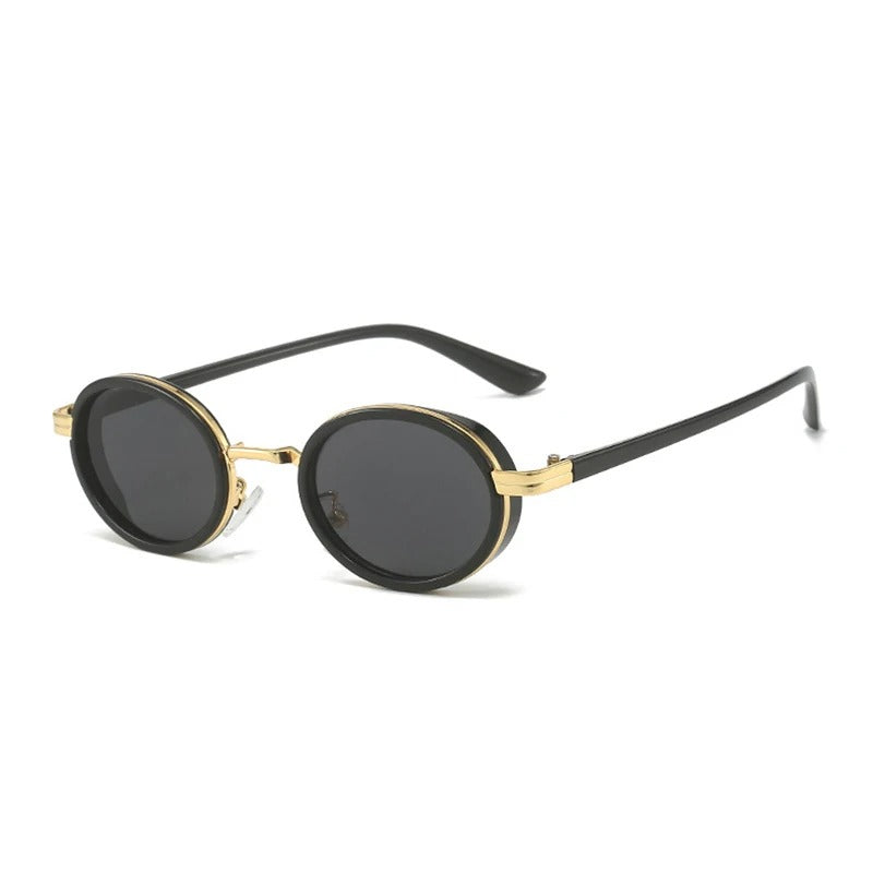 Óculos de Sol UV+ Unissex Oval Vintage - Onix Shauna