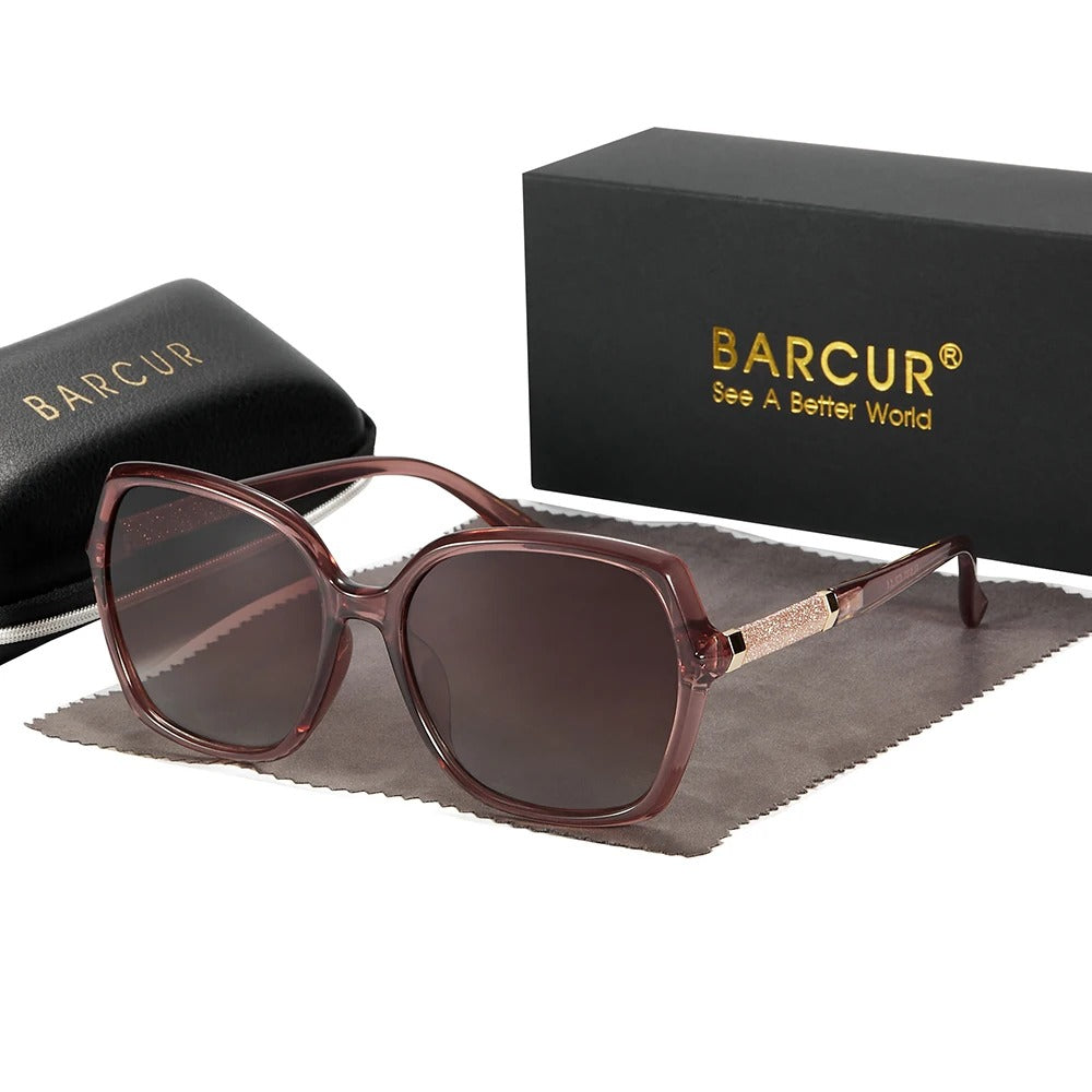 Óculos de sol UV+ Feminino Polarizado Lente Grande - Louise Barcur