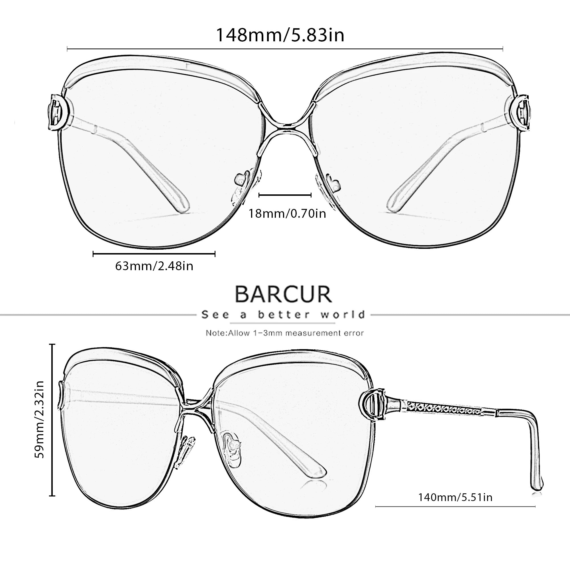 Óculos de Sol UV+ Feminino Polarizado - Duna Barcur