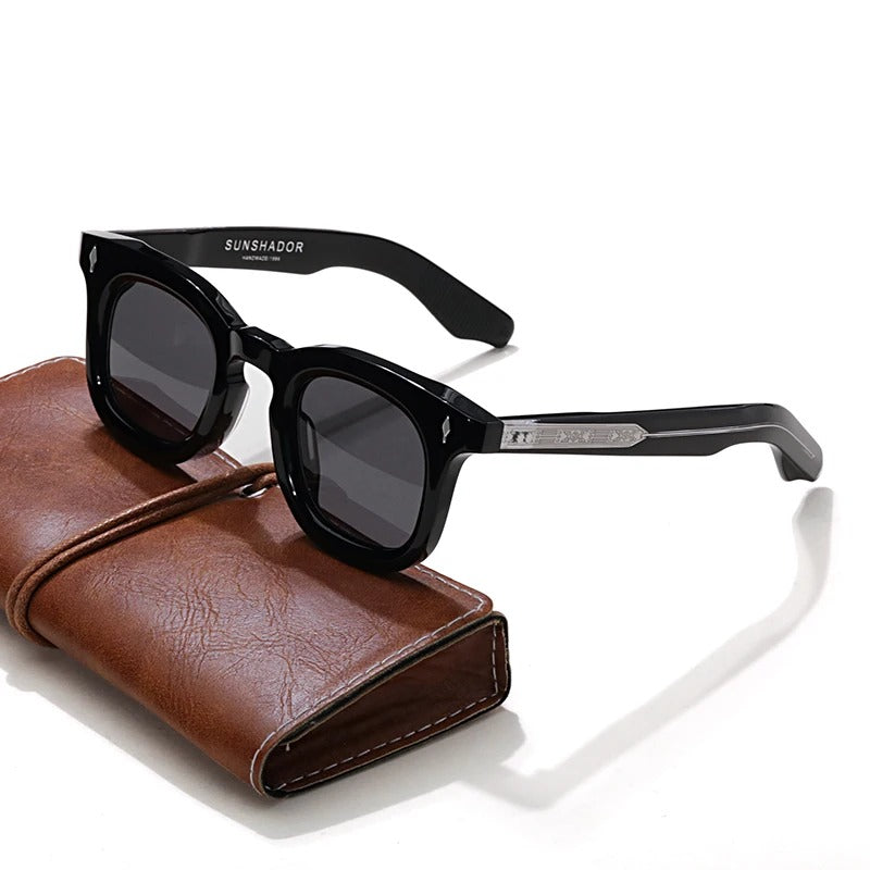 Óculos de Sol UV+ Unissex Lente Quadrada Clássico e Vintage - Doha