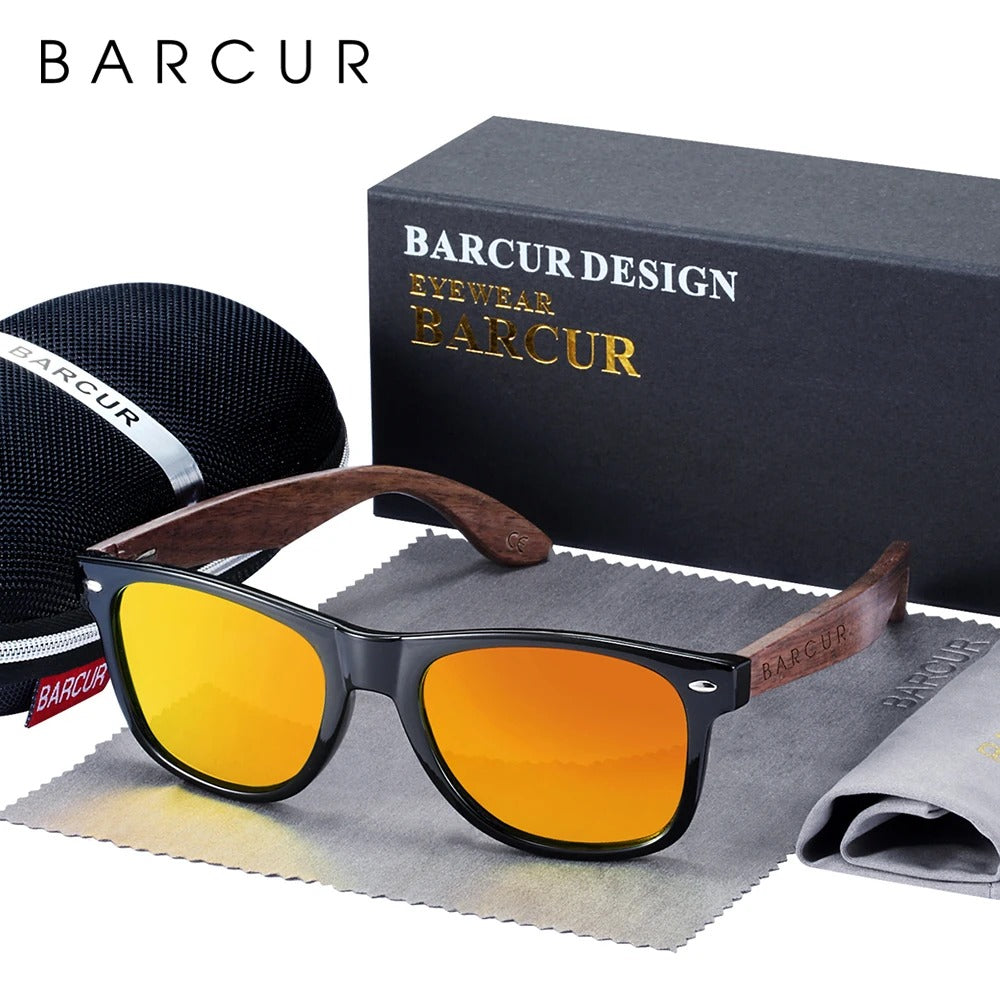 Óculos de Sol Unissex UV+ Polarizado em Madeira - Summer Barcur