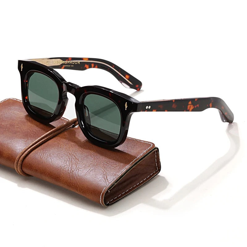 Óculos de Sol UV+ Unissex Lente Quadrada Clássico e Vintage - Doha