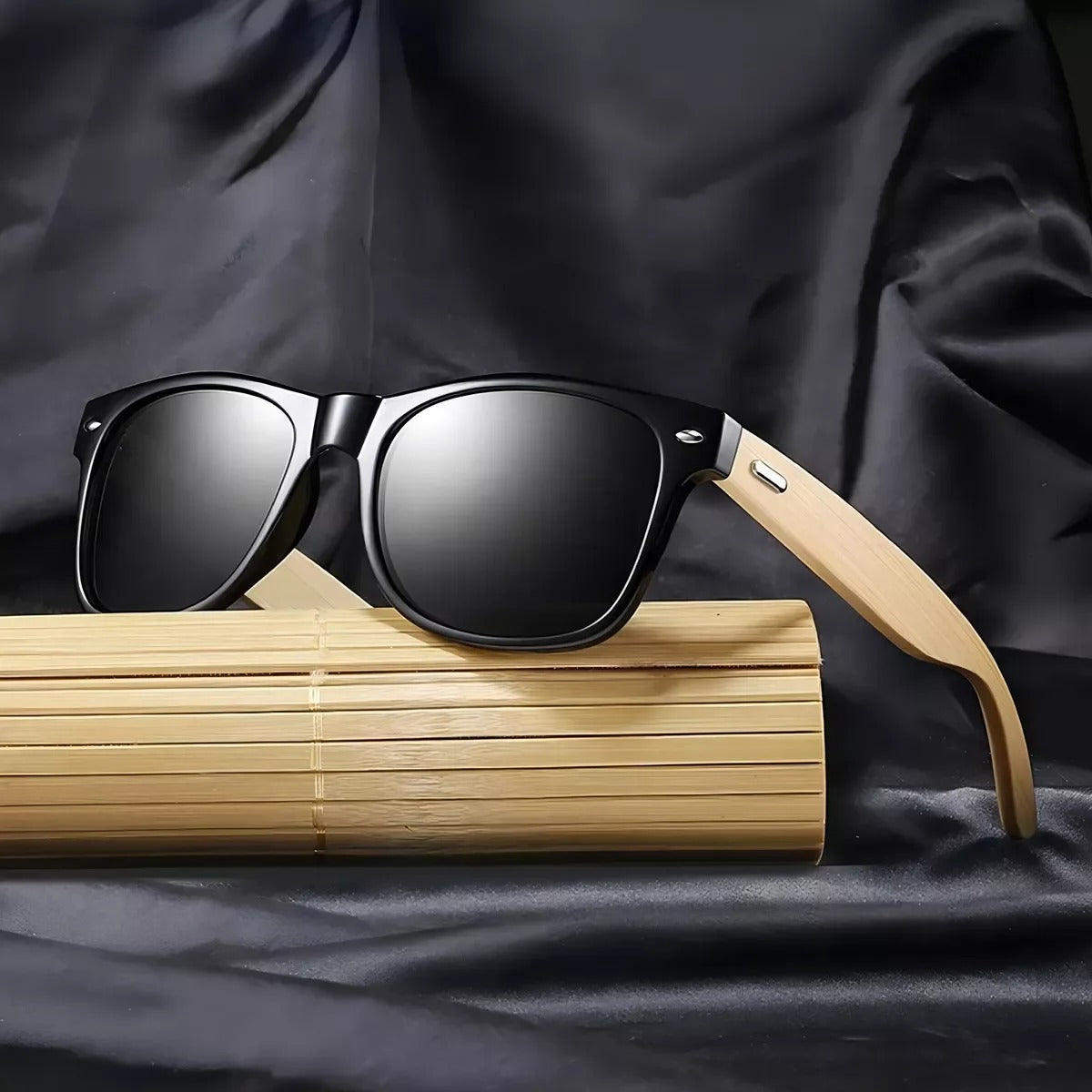Óculos de Sol Masculino Unissex Madeira Bambu Minimalista - Hocca