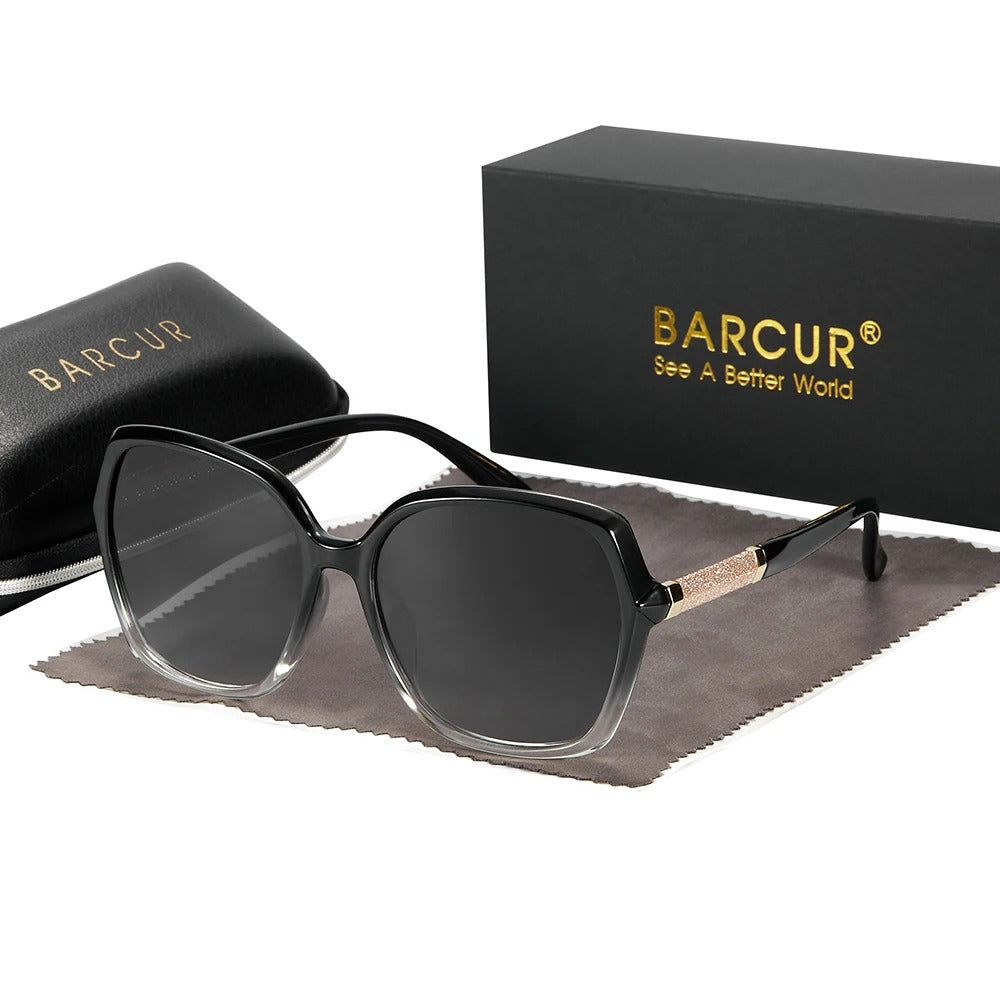Óculos de sol UV+ Feminino Polarizado Lente Grande - Louise Barcur