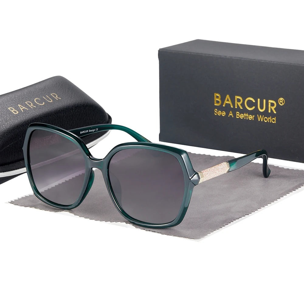 Óculos de sol UV+ Feminino Polarizado Lente Grande - Louise Barcur