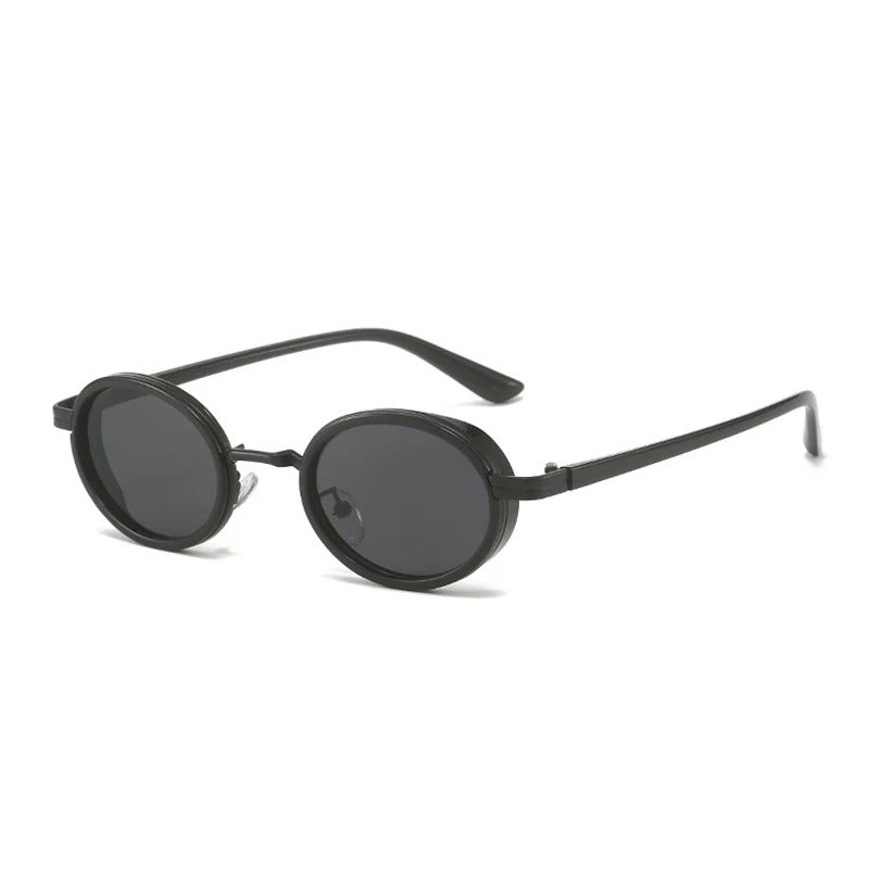 Óculos de Sol UV+ Unissex Oval Vintage - Onix Shauna