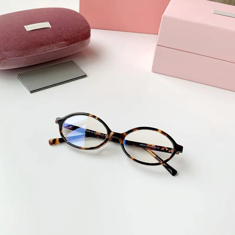 Óculos de Grau e Sol Feminino Oval Retrô - MM